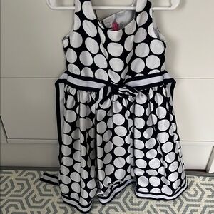 Polka Dot Kids Dress - Black and White